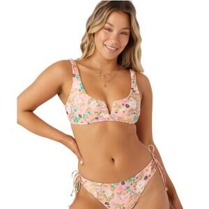 O'Neill Kelly Floral Popoyo Bralette Top NWT Size Large